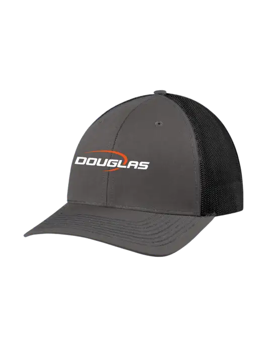 Richardson Adjustable Snapback Original 112 Trucker Cap Dark Grey w/Black Mesh w/Douglas Machine Logo