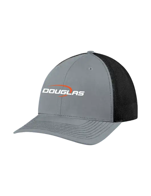 Richardson Adjustable Snapback Original 112 Trucker Cap Heather Grey w/Black Mesh w/Douglas Machine Logo
