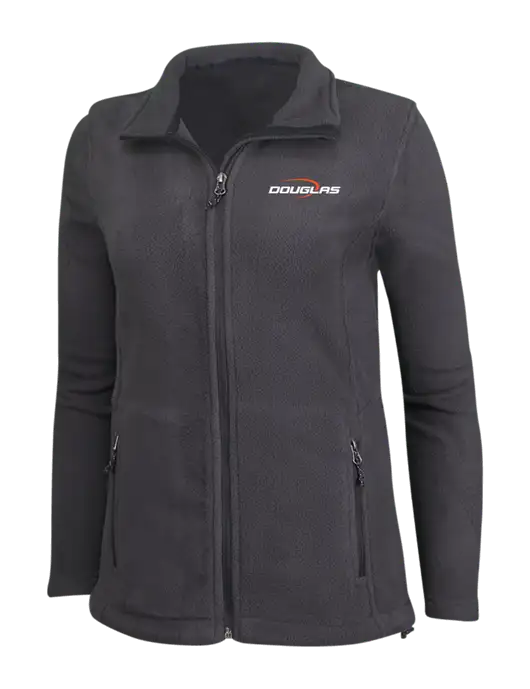 Womens Fleece Dark Grey Jacket w/Douglas Machine Logo