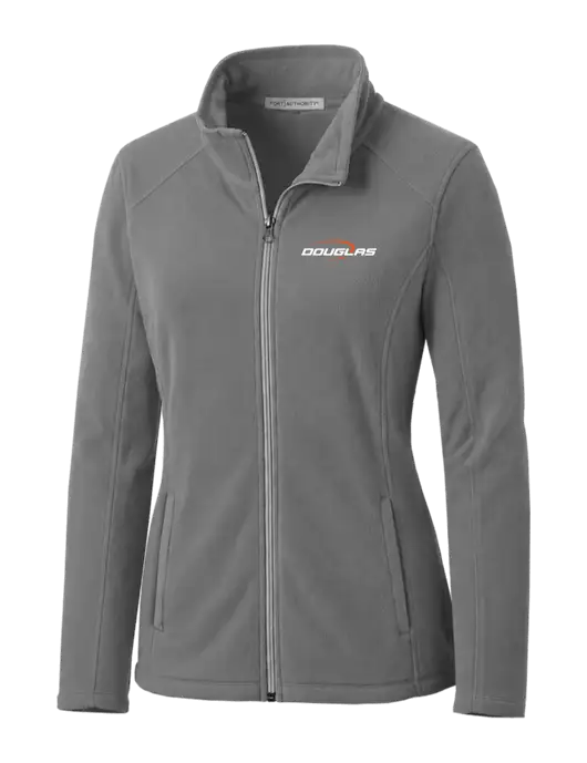 Medium Grey Womens Microfleece Jacket w/Douglas Machine Logo