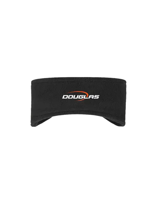 Black Stretch Fleece Headband w/Douglas Machine Logo