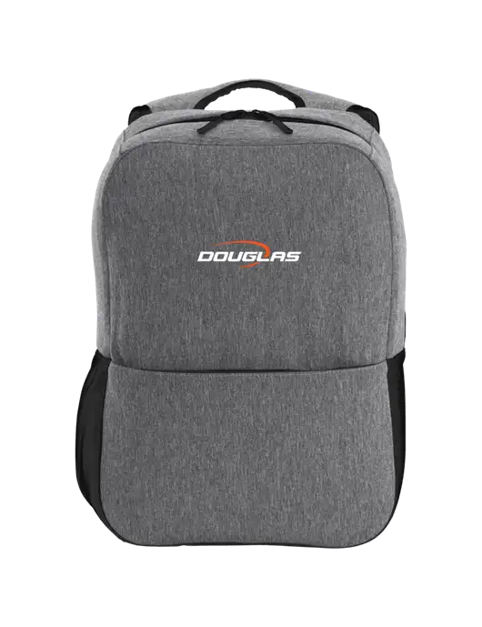 Access Square Laptop Graphite Heather/Black Backpack w/Douglas Machine Logo