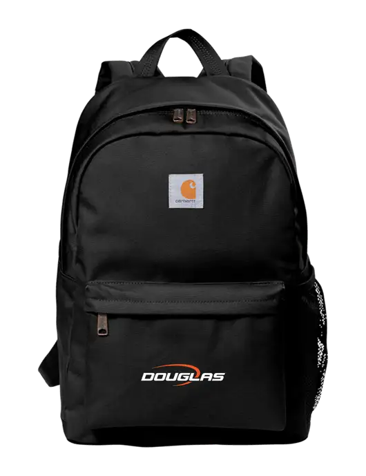 Carhartt Black Canvas Backpack w/Douglas Machine Logo