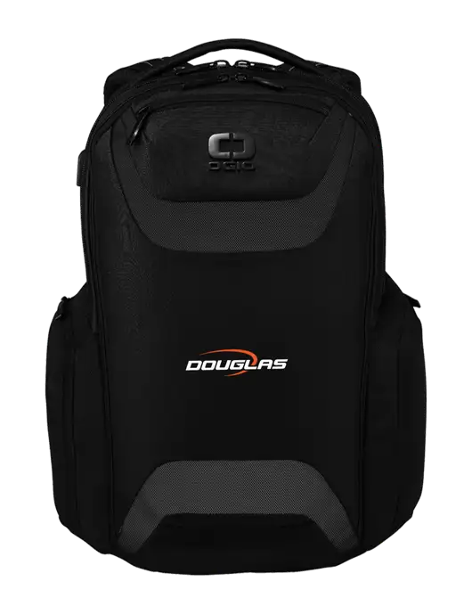 OGIO Black Charcoal Connected Pack w/Douglas Machine Logo