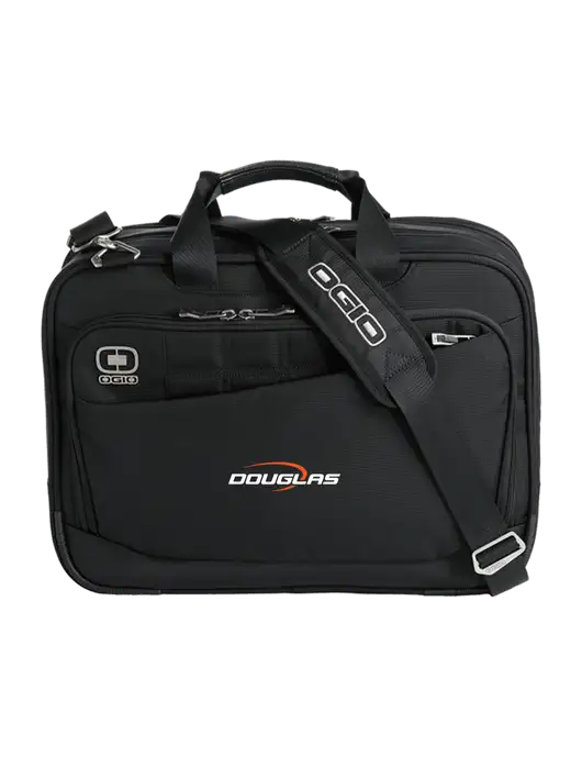 OGIO Black Element Laptop Messenger Bag w/Douglas Machine Logo