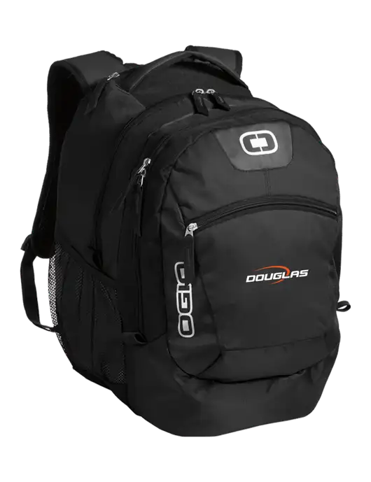 OGIO Black Rogue Pack
 w/Douglas Machine Logo