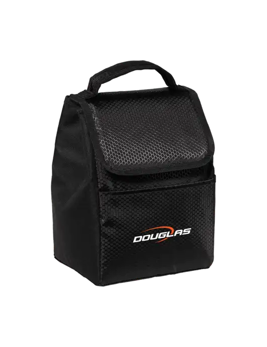 Lunch Bag Black Cooler w/Douglas Machine Logo