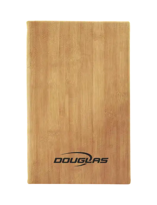 Bamboo Leatherette 5.25 x 8.25 Journal w/Douglas Machine Logo