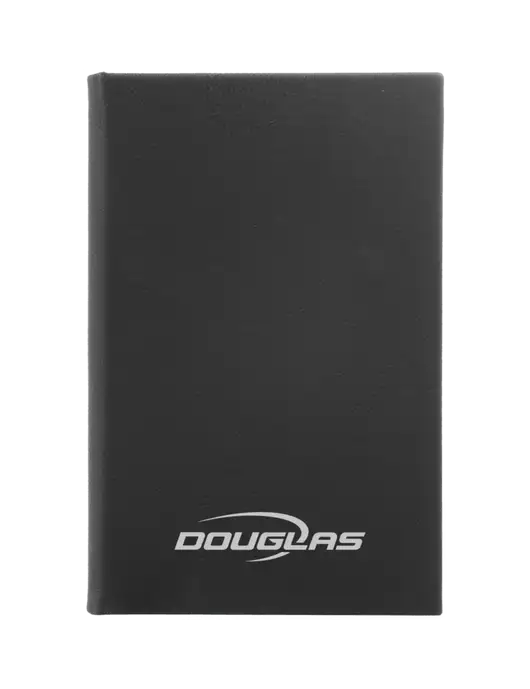 Black Leatherette 5.25 x 8.25 Journal w/Douglas Machine Logo