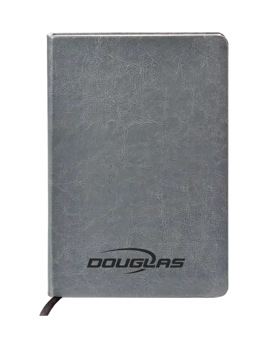 Fabrizio Grey Hard Cover 5.75 x 8.3 Journal w/Douglas Machine Logo