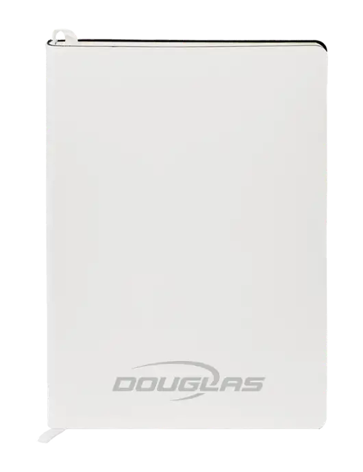 Fabrizio White Soft Cover 5.75 x 8.125 Journal w/Douglas Machine Logo