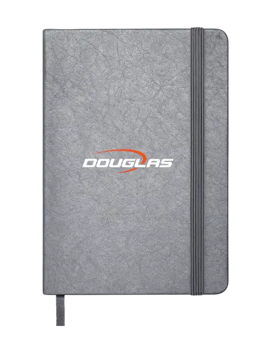 Granite Dark Grey Hardcover Journal, 5.62 X  8.37 w/Douglas Machine Logo