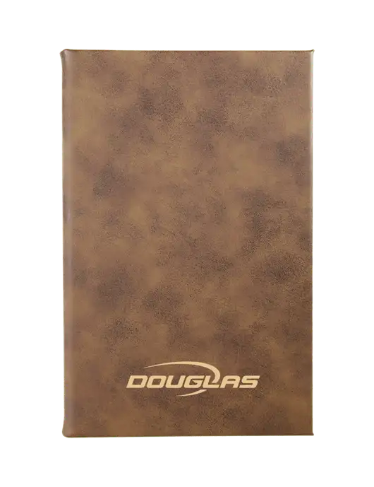 Rustic Leatherette 5.25 x 8.25 Journal w/Douglas Machine Logo