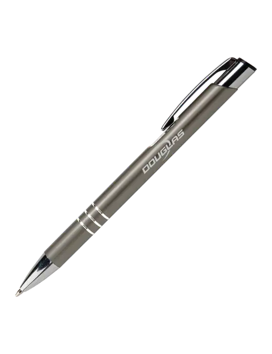Laurent Gunmetal Pen - Black Ink w/Douglas Machine Logo