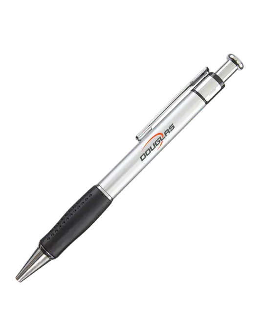 Malta Silver Pen - Black Ink w/Douglas Machine Logo