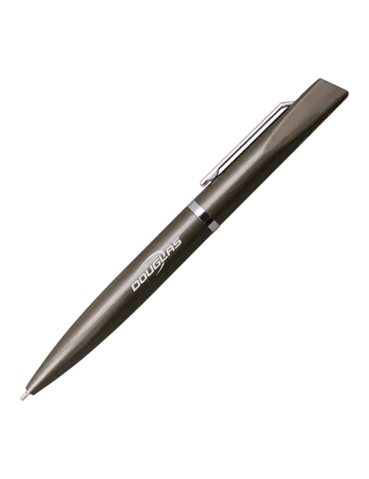 Santos Gunmetal Pen - Black Ink w/Douglas Machine Logo