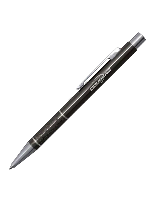 St George Gunmetal Pen - Blue Ink w/Douglas Machine Logo