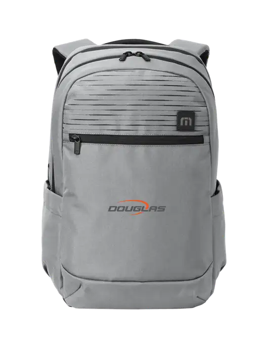 TravisMathew Light Grey Approach Backpack w/Douglas Machine Logo