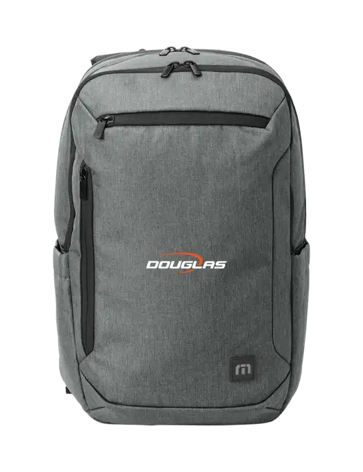 TravisMathew Medium Grey Heather Duration Backpack w/Douglas Machine Logo