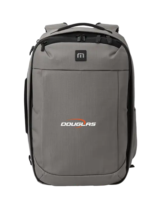 TravisMathew Medium Grey Convertible Backpack w/Douglas Machine Logo