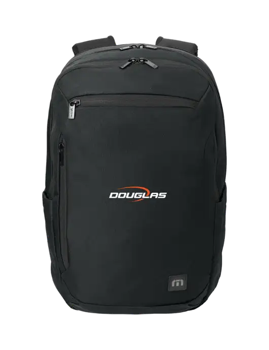 TravisMathew Black Duration Backpack w/Douglas Machine Logo