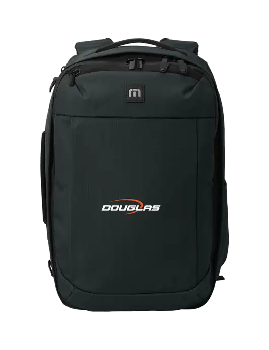 TravisMathew Black Convertible Backpack w/Douglas Machine Logo
