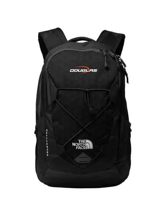 The North Face Black Groundwork Backpack w/Douglas Machine Logo