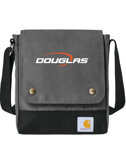 Carhartt Medium Grey Crossbody Snap Bag w/Douglas Machine Logo