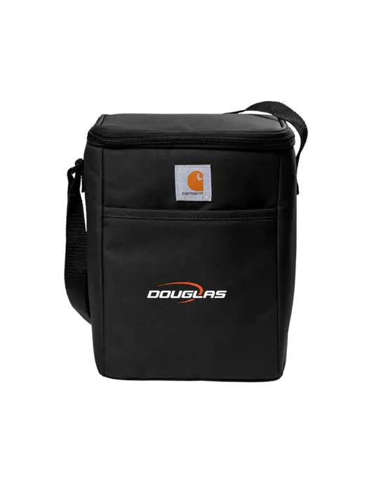 Carhartt Black Vertical 12-Can Cooler w/Douglas Machine Logo