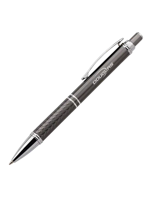 Dark Grey Stellar Scribe Pen - Black Ink w/Douglas Machine Logo