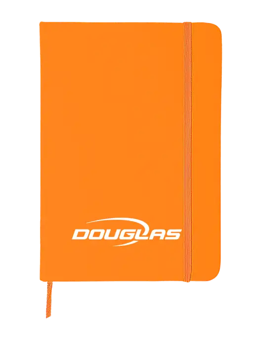 Orange Comfort Touch Bound Journal 5" X 7" w/Douglas Machine Logo
