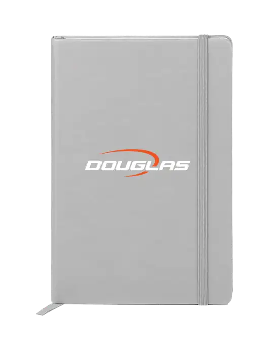 Neoskin Silver Hard Cover Junior Journal, 3.75 x 5.625 w/Douglas Machine Logo