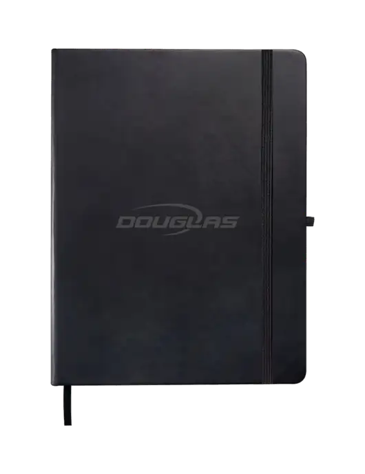 Leeman Black Tuscany Large Journal 7.5 x 9.875 w/Douglas Machine Logo
