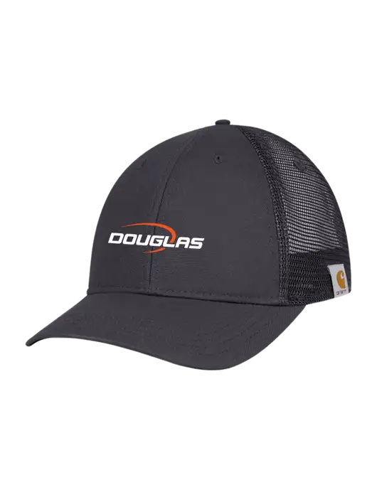 Carhartt Dark Grey Canvas Trucker Cap w/Douglas Machine Logo