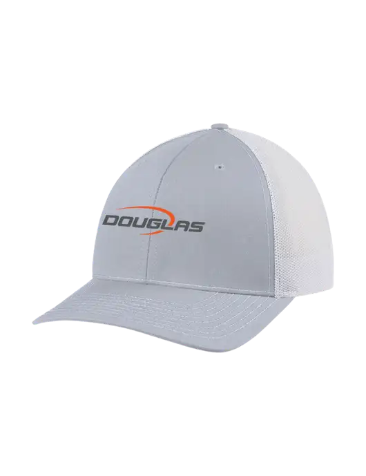 Richardson Adjustable Snapback Original 112 Trucker Cap Light Heather Grey w/White Mesh w/Douglas Machine Logo