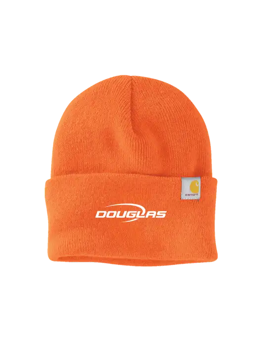 Carhartt Orange Watch Cap 2.0 w/Douglas Machine Logo