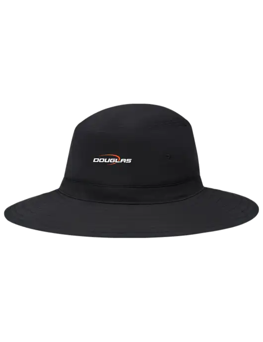 Black Booney Sun Hat w/Douglas Machine Logo