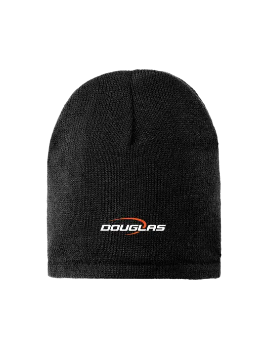 Black Fleece-Lined Beanie Cap w/Douglas Machine Logo