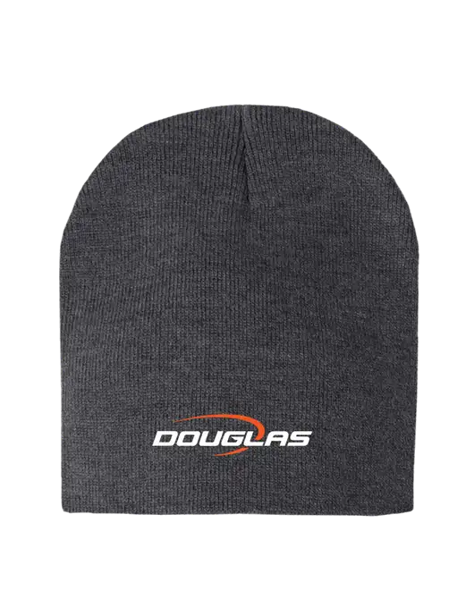 Charcoal Heather Element Knit Beanie w/Douglas Machine Logo