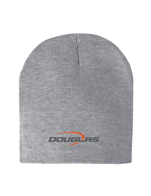 Light Grey Heather Element Knit Beanie w/Douglas Machine Logo