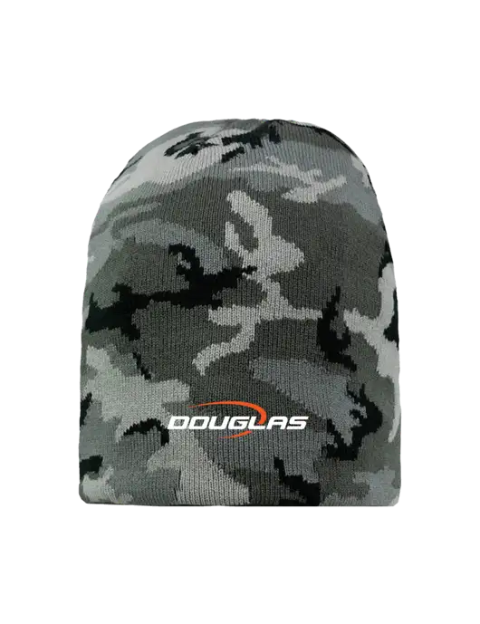 Grey Camo Element Knit Beanie w/Douglas Machine Logo