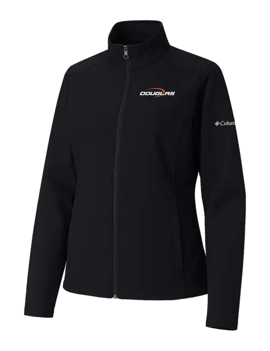 Columbia Womens Black Kruser Ridge Softshell Jacket w/Douglas Machine Logo