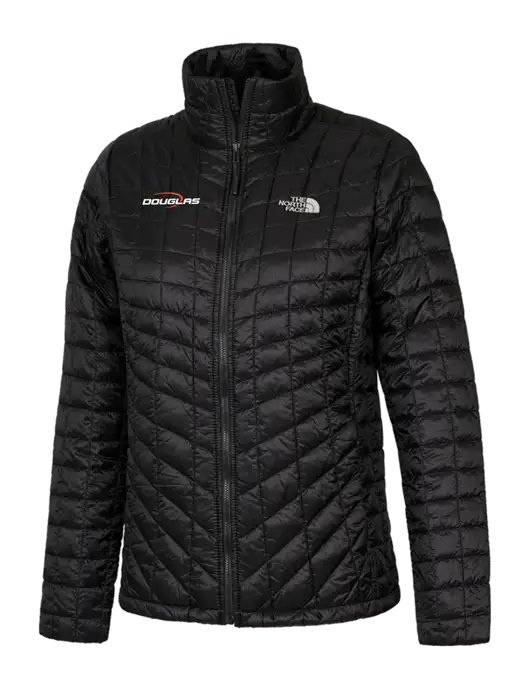 North Face Womens Black ThermoBall Trekker Jacket w/Douglas Machine Logo