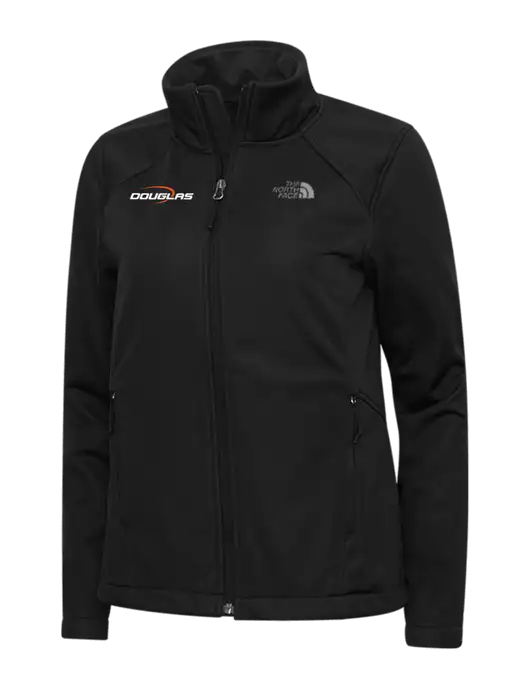 North Face Womens Black Ridgewall Soft Shell Jacket w/Douglas Machine Logo
