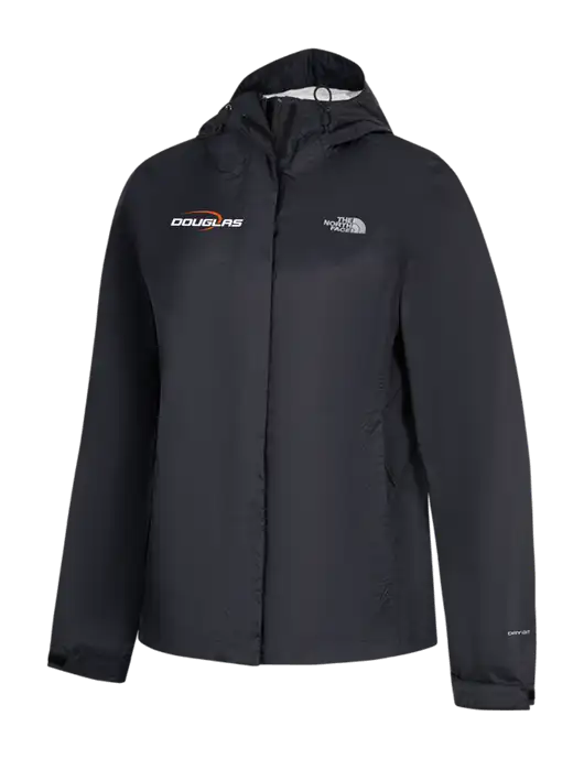 The North Face Womens Black DryVent Rain Jacket w/Douglas Machine Logo