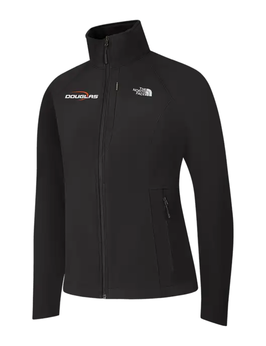 North Face Womens Black Apex Barrier Soft Shell Jacket  w/Douglas Machine Logo