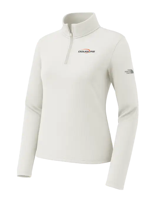 The North Face Womens Aim 1/4-Zip Ivory Fleece w/Douglas Machine Logo