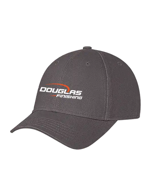 Medium Dark Grey Structured Soft Snap Closure Hook & Loop Cap w/Douglas Finishing Logo