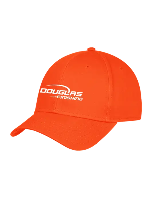 Orange Structured Cap Hook & Loop w/Douglas Finishing Logo