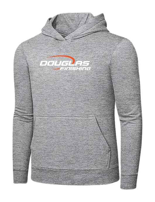 Light Grey Heather 7.8 oz Ring Spun Hooded Sweatshirt w/Douglas Finishing Logo